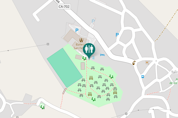 Map showing location of Acceso a Tarriba Toilet