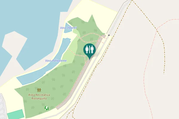 Map showing location of Acceso al Área Recreativa Riosequillo Toilet