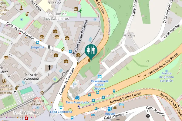 Map showing location of Calle de la Resolana Toilet