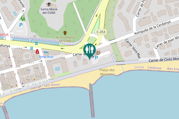 Map showing location of Carrer Marítim 8 Toilet