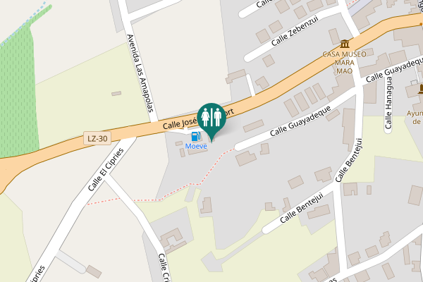 Map showing location of Calle José Betancort Toilet