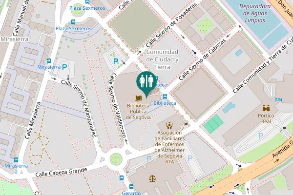 Map showing location of Calle de los Procuradores de la Tierra 6 Toilet