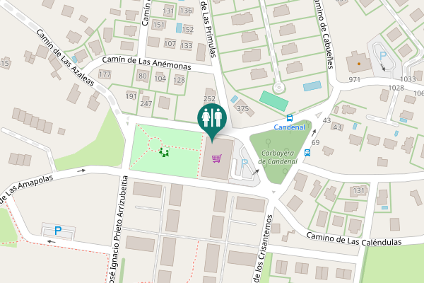 Map showing location of Camín de Las Azaleas Toilet