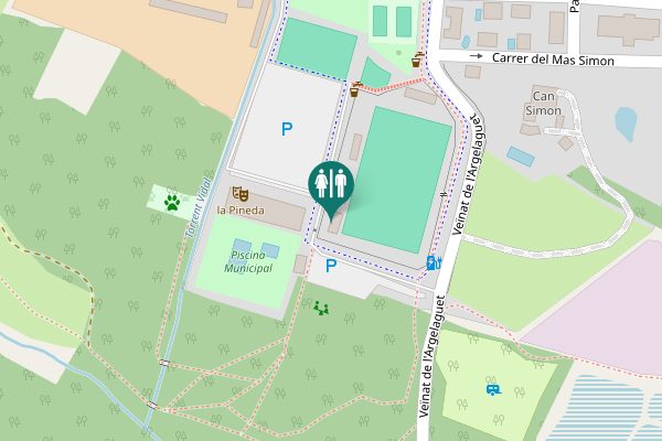Map showing location of Veïnat de l'Argelaguet Toilet