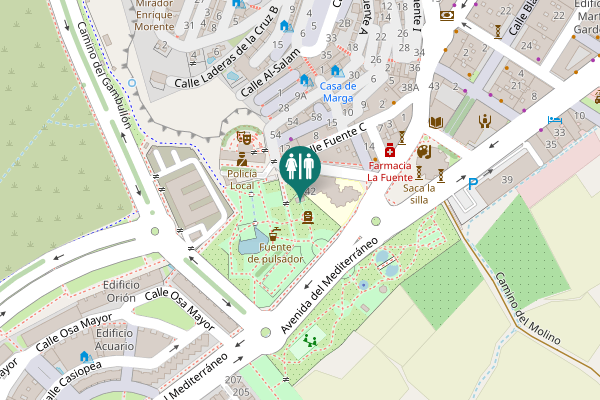 Map showing location of Calle Carretera de la Playa 42 Toilet