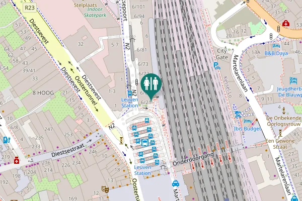 Map showing location of Diestsepoort 6 Toilet