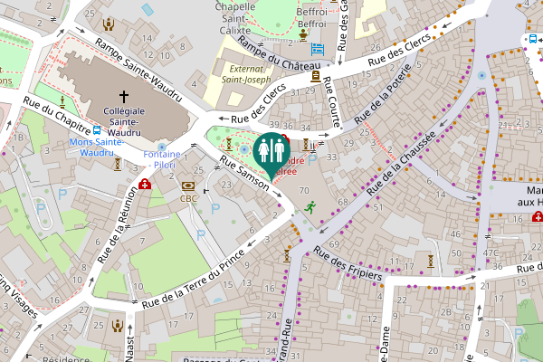 Map showing location of Rue de la Voussure Toilet