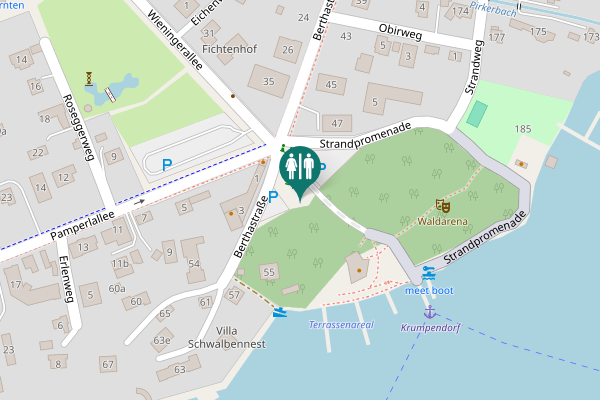 Map showing location of Berthastraße 49 Toilet