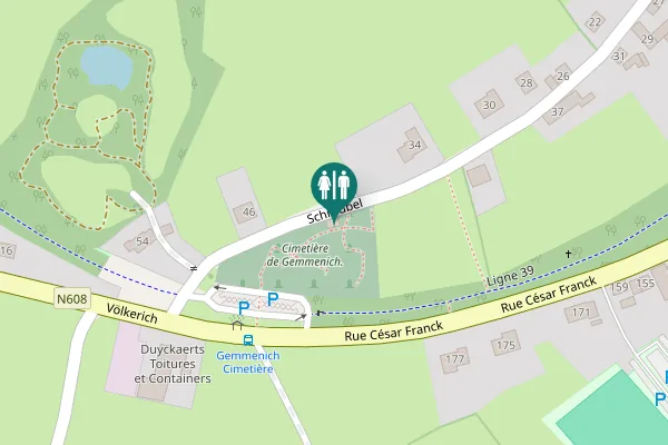 Map showing location of Schroubel 46 Toilet