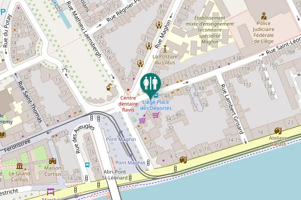 Map showing location of Place des Déportés 1 Toilet