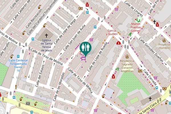 Map showing location of Calle de las Moradas 16 Toilet