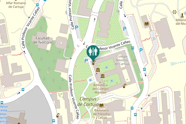 Map showing location of Granada Toilet
