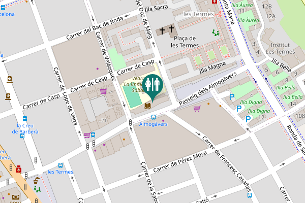 Map showing location of Passeig dels Almogàvers Toilet