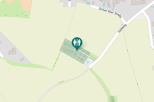 Map showing location of Feldweg Toilet