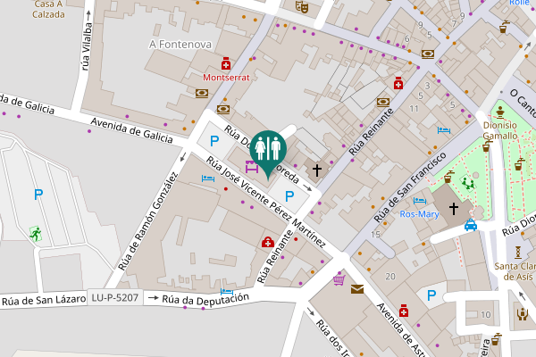 Map showing location of Rúa Doutor Moreda 8 Toilet