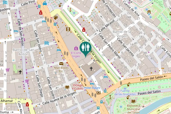 Map showing location of Calle Carrera de la Virgen 20 Toilet