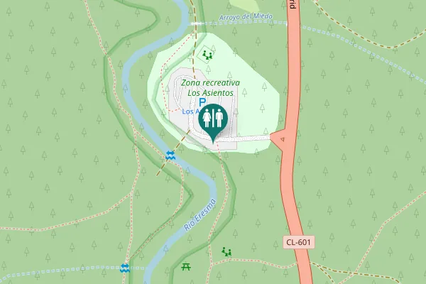 Map showing location of Carretera de Madrid Toilet