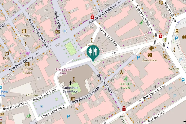 Map showing location of Rue Charles Magnette 25 Toilet