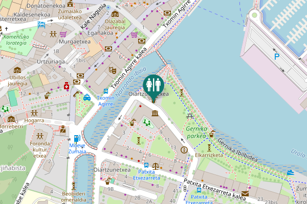 Map showing location of Mendaro Marinela kalea 6 Toilet