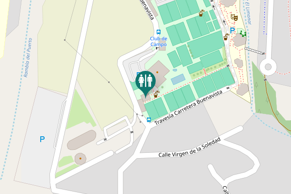 Map showing location of Avenida Buenavista Toilet