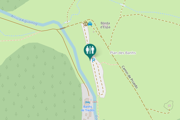 Map showing location of Camin de Prüedo Toilet