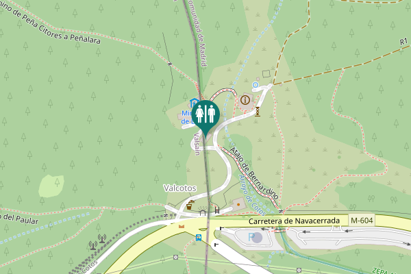 Map showing location of Camino de Peña Citores Toilet