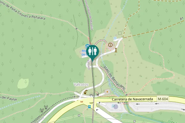 Map showing location of Camino de Peña Citores Toilet