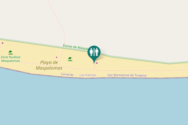 Map showing location of camino azul Toilet