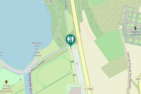 Map showing location of Volta a l'Estany Toilet