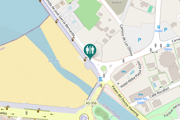 Map showing location of Carril bici de El Rinconin Toilet