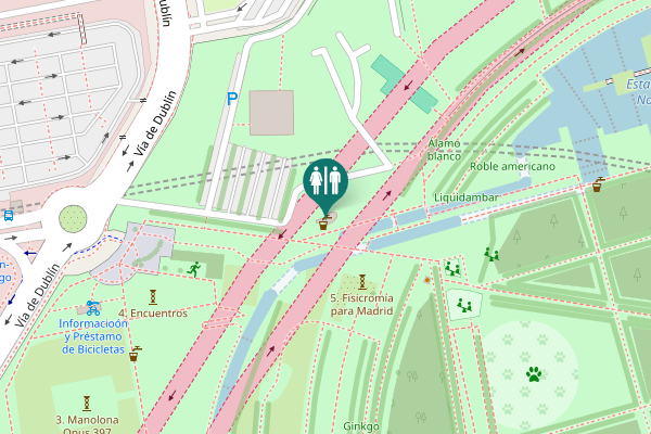 Map showing location of M-12 Toilet