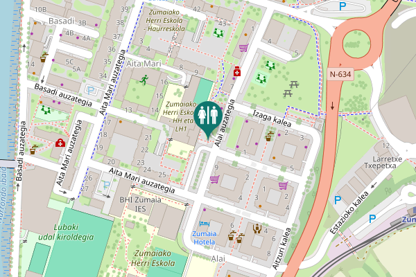 Map showing location of Alai auzategia 9 Toilet