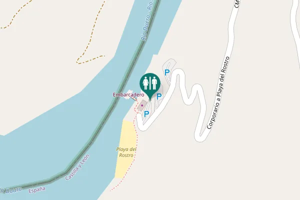 Map showing location of Corporario a Playa del Rostro Toilet