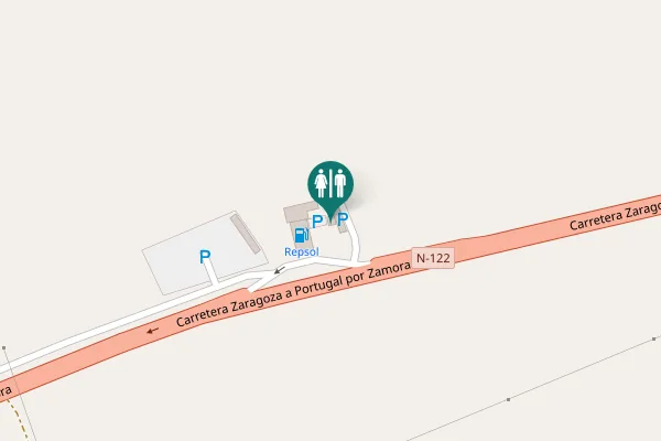 Map showing location of Carretera Zaragoza a Portugal Toilet