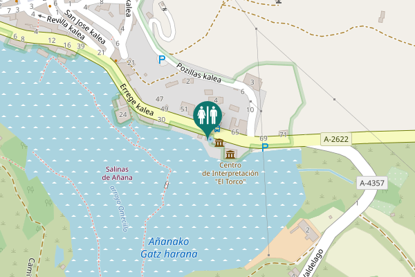 Map showing location of Errege kalea 32 Toilet