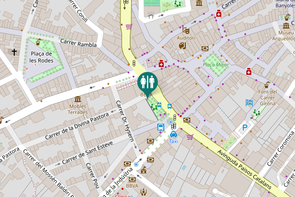 Map showing location of Carrer de la Divina Pastora Toilet