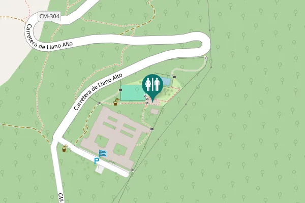 Map showing location of Carretera de Llano Alto Toilet
