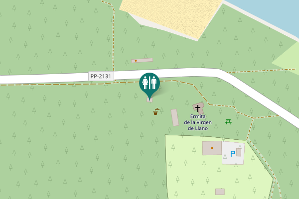 Map showing location of PP-2131 Toilet