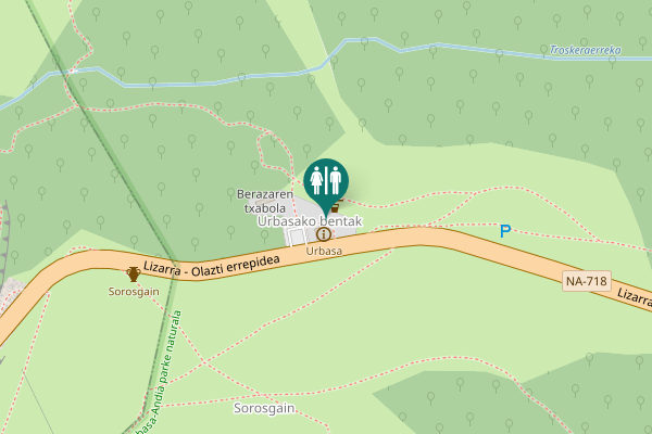 Map showing location of Lizarra - Olazti errepidea Toilet