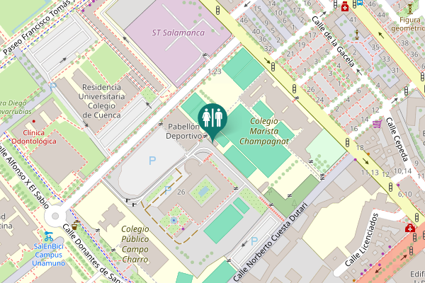 Map showing location of Avenida del Doctor Gregorio Marañón 1,23 Toilet