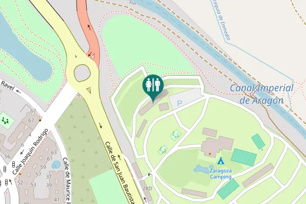 Map showing location of Calle de San Juan Bautista de la Salle Toilet