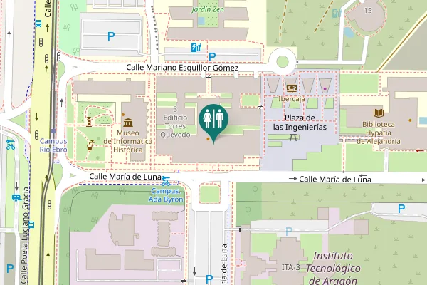 Map showing location of Calle María de Luna 3 Toilet