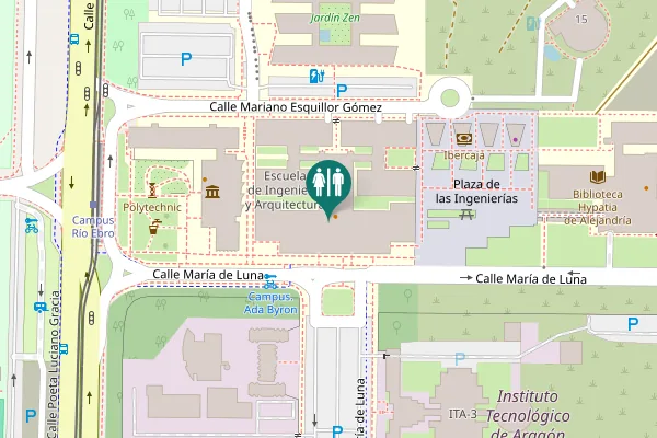 Map showing location of Calle María de Luna 3 Toilet