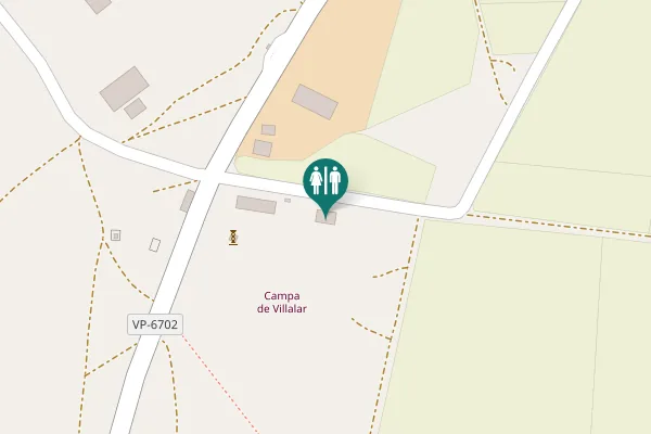 Map showing location of Villalar de los Comuneros Toilet