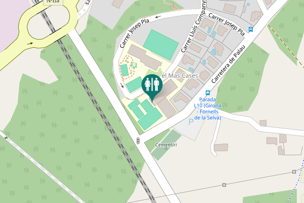 Map showing location of Carrer Lluís Companys Toilet