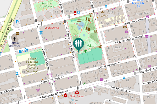 Map showing location of Carrer de les Balears 10 Toilet