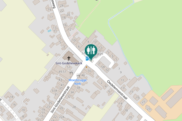 Map showing location of Moerbruggeplein 9 Toilet
