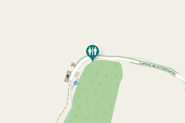 Map showing location of Camino de la Fuensanta Toilet