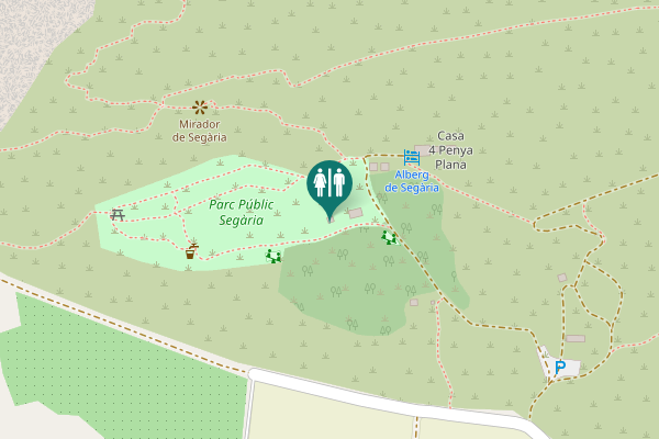 Map showing location of Camí dels Vinyals Toilet