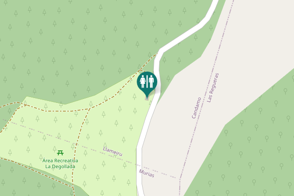 Map showing location of Candamo Toilet